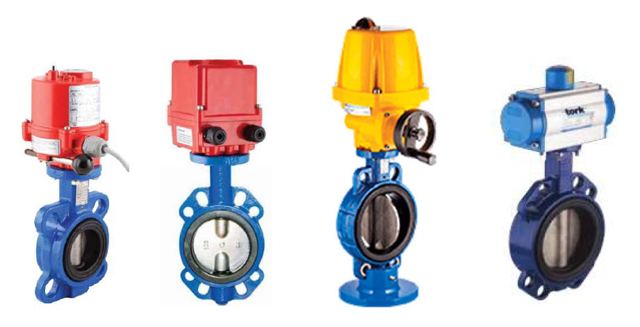 Vane fluture cu actionare electrica si pneumatica
